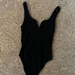 NWT Zara black ribbed bodysuit